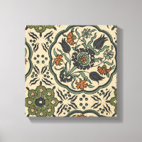 Decorative Floral Persian Tile Design