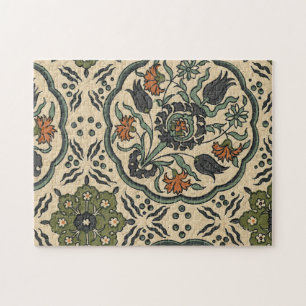 Decorative Floral Persian Tile Design Jigsaw Puzzle