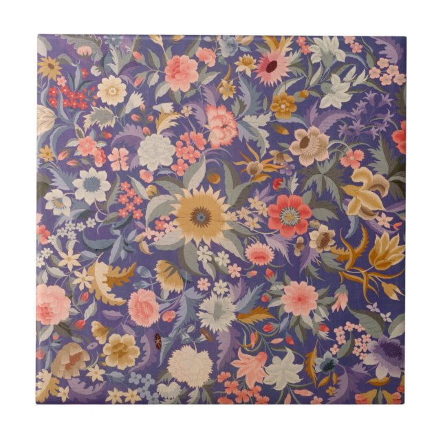 Decorative Floral Print Tile (Front)