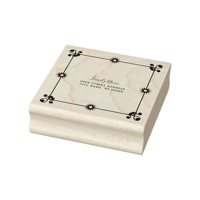 Decorative Floral Rubber Stamp (Stamp)