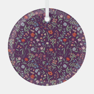 Decorative floral seamless pattern. glass tree decoration