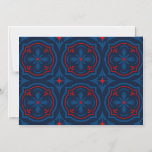 Decorative Floral Tile Pattern Magnetic Invitation