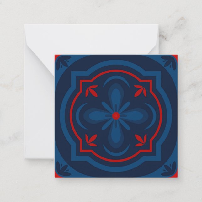 Decorative floral tiles pattern  card (Front)
