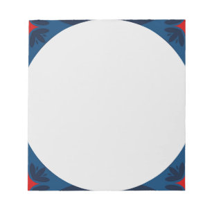 Decorative floral tiles pattern notepad