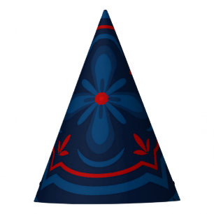 Decorative floral tiles pattern  party hat