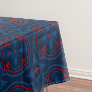 Decorative floral tiles pattern  tablecloth