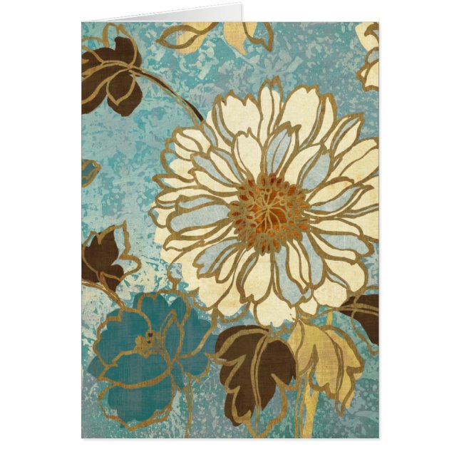 Decorative Florals in Blue and White (Front)