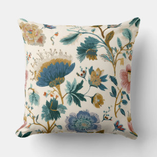 Decorative Florals Pattern Throw Pillow