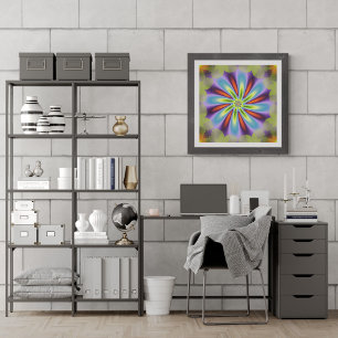 Decorative Flower Fractal Poster