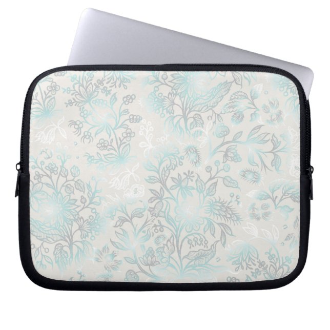 Decorative flowers 14 laptop sleeve (Front)