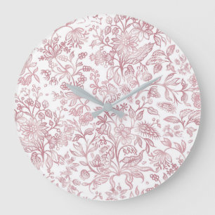 Decorative flowers 19 large clock