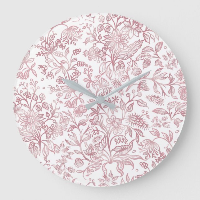 Decorative flowers 19 large clock (Front)