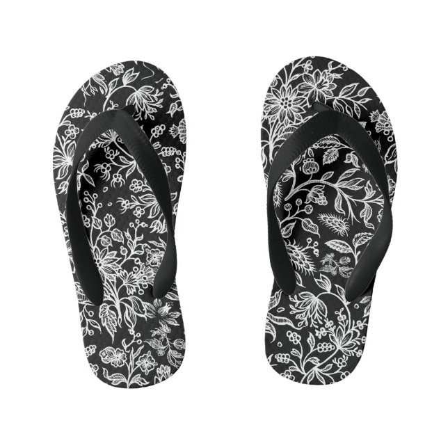 Decorative flowers 21 kid's jandals (Footbed)