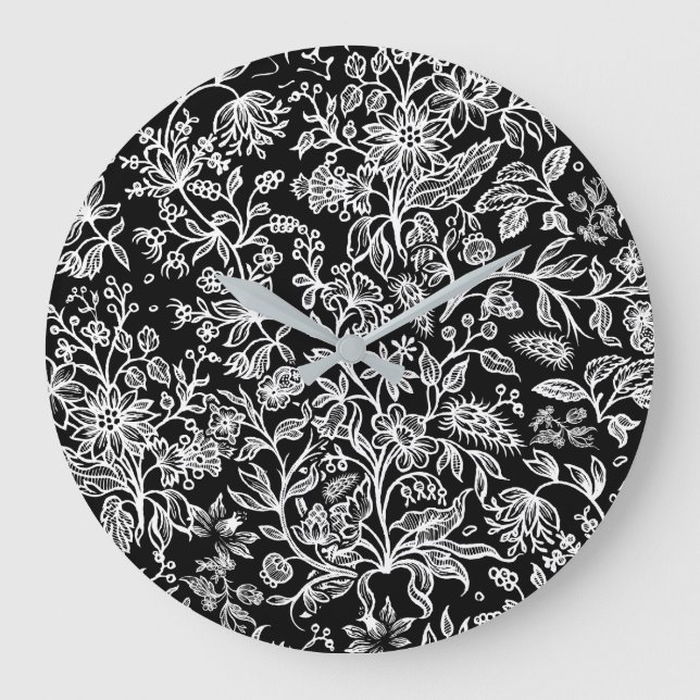 Decorative flowers 21 large clock (Front)