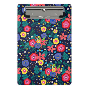 Decorative Flowers And Leaves Pattern-48675 Mini Clipboard