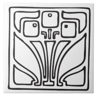 Decorative Flowers and Leaves - Tile K