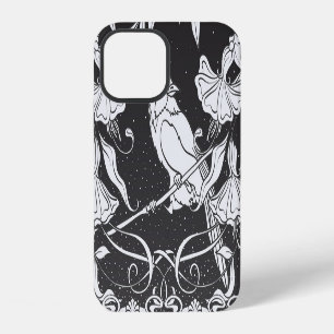 Decorative Flowers Bird Nouveau Poster iPhone 12 Case
