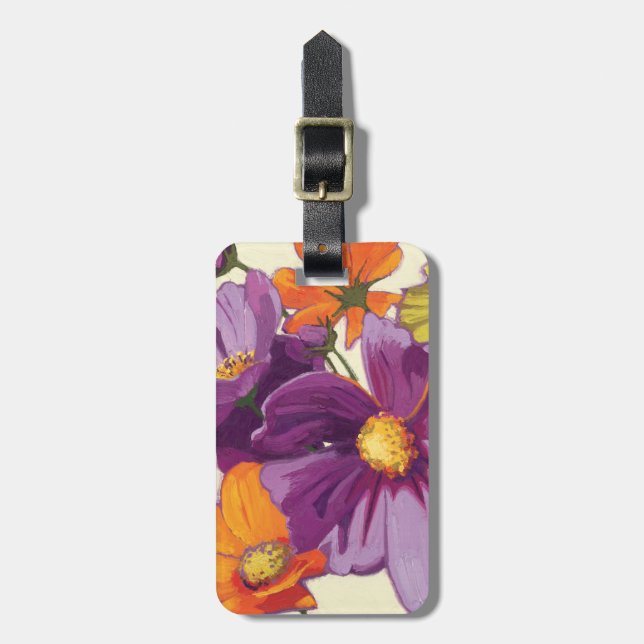 Decorative Flowers Luggage Tag (Front Vertical)