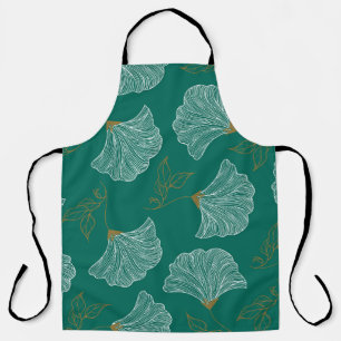 Decorative Flowers Seamless Pattern Apron