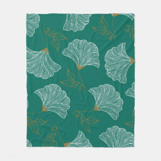 Decorative Flowers Seamless Pattern Fleece Blanket
