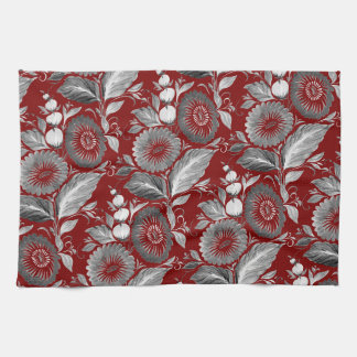 Decorative Flowers Tea Towel