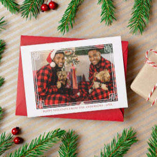 Decorative Frame - Happy Holidays Photo Holiday Card