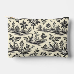 Decorative French toile pattern Accessory Pouch
