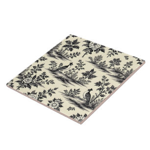 Decorative French toile pattern Tile