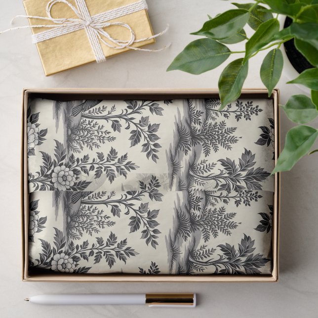 Decorative French toile pattern Tissue Paper (Gift)