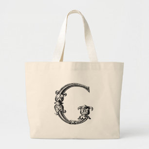 DECORATIVE G LARGE TOTE BAG