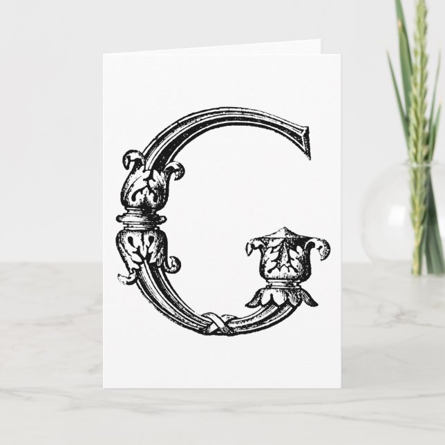 DECORATIVE G NOTE CARD (Front)