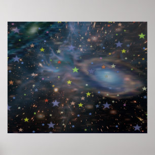 decorative galaxy stars poster
