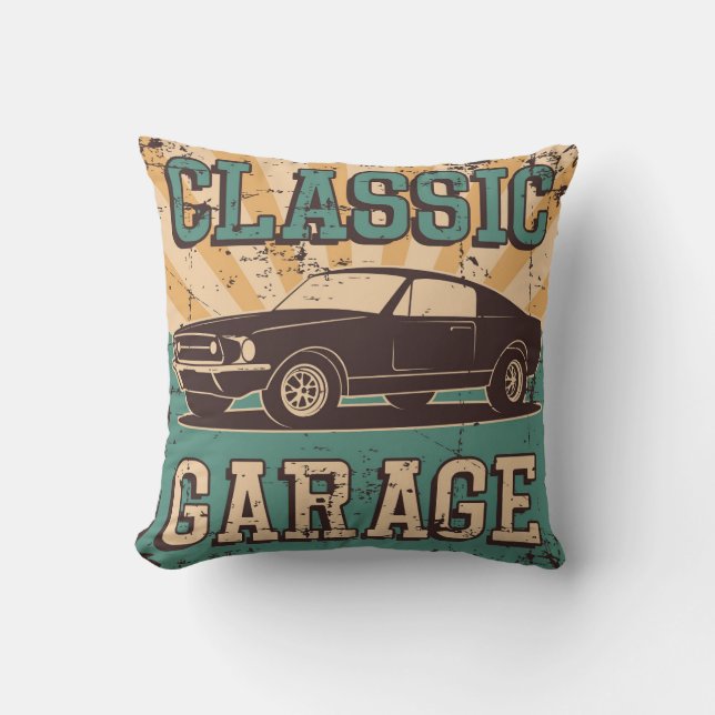 decorative garage throw pillows (Front)