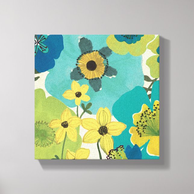 Decorative Garden Flowers Canvas Print (Front)