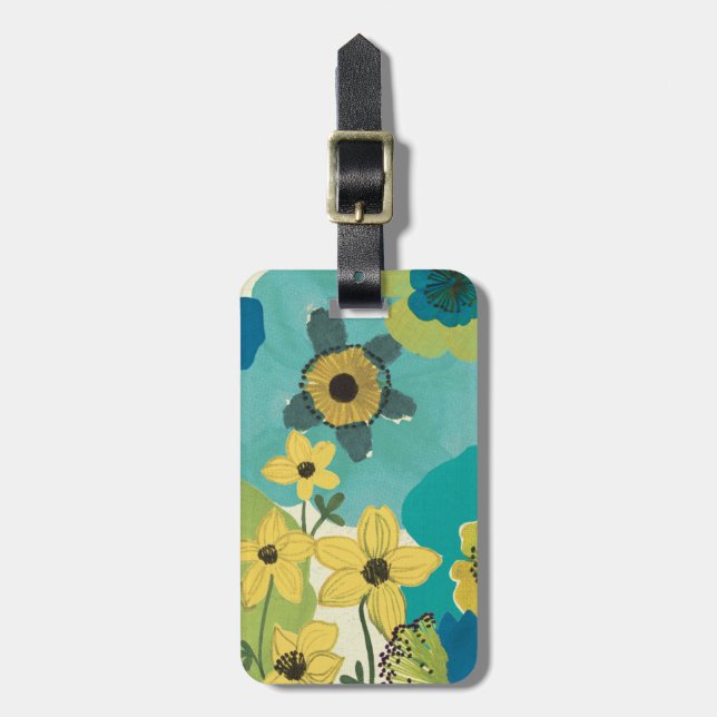 Decorative Garden Flowers Luggage Tag (Front Vertical)