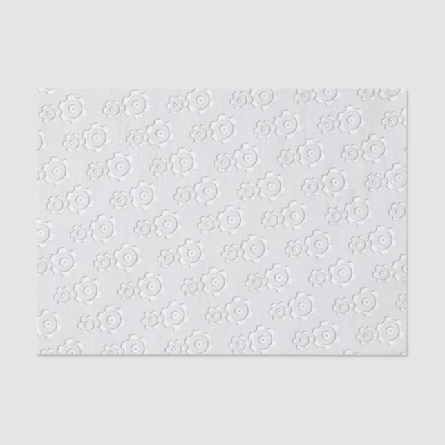 Decorative Gears Pattern Tissue Paper (Front)