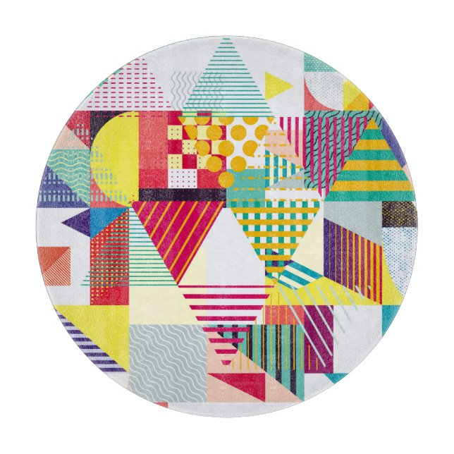 Decorative geometric, abstract seamless pattern. cutting board (Front)