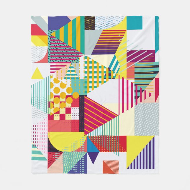 Decorative geometric, abstract seamless pattern. fleece blanket (Front)