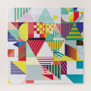 Decorative geometric, abstract seamless pattern. jigsaw puzzle