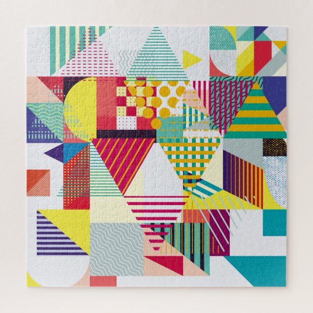 Decorative geometric, abstract seamless pattern. jigsaw puzzle (Vertical)