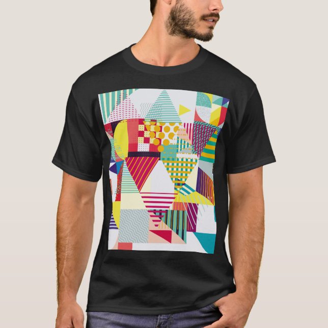 Decorative geometric, abstract seamless pattern. T-Shirt (Front)