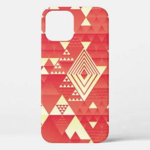 Decorative geometric, abstract vintage elements. iPhone 12 case
