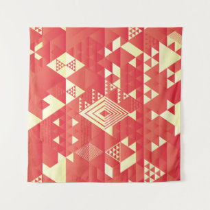 Decorative geometric, abstract vintage elements. tapestry