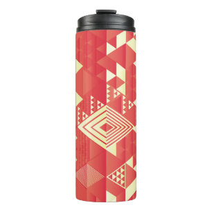 Decorative geometric, abstract vintage elements. thermal tumbler