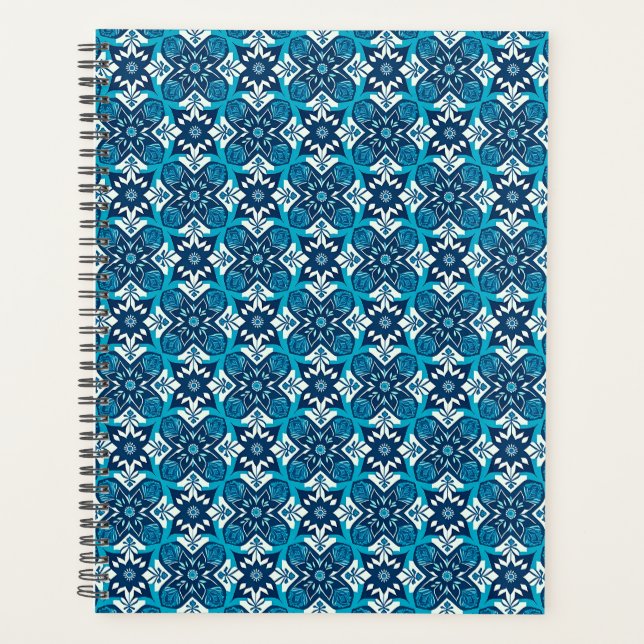 Decorative Geometric Floral Pattern Planner (Front)