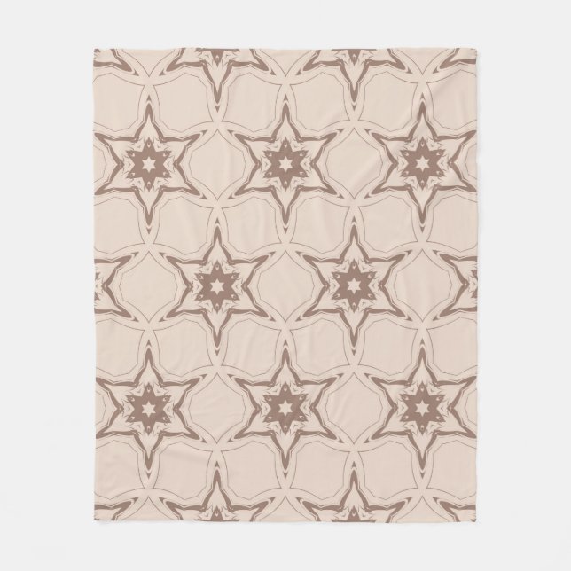 Decorative geometric floral pattern. Seamless vint Fleece Blanket (Front)