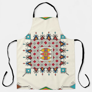 Decorative geometric repeating pattern inspired by apron