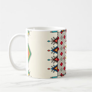 Decorative geometric repeating pattern inspired by coffee mug