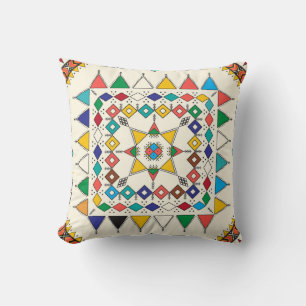 Decorative geometric repeating pattern inspired by cushion