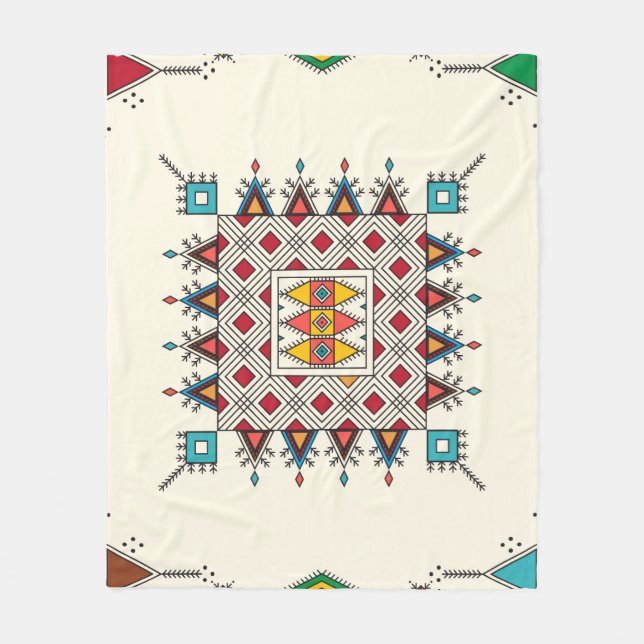 Decorative geometric repeating pattern inspired by fleece blanket (Front)